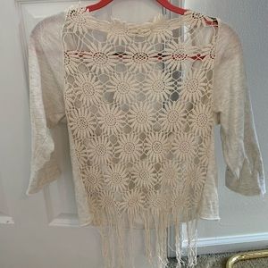 Urban Outfitters Crochet Back Shirt